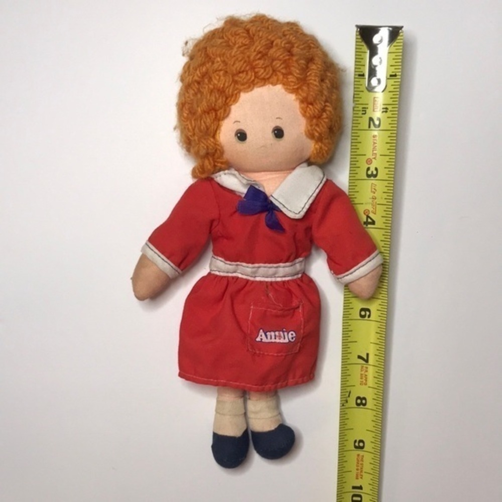 Little Orphan Annie Doll With Pocket On Red‎ Dress Knickerbocker 9" 1977 Vintage